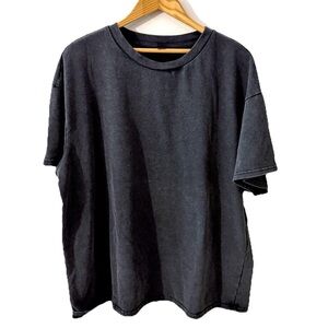 3/$22🩶 SHEIN Gray Black Wash Short Sleeve T-Shirt Women's Plus Size 3X Curve NEW